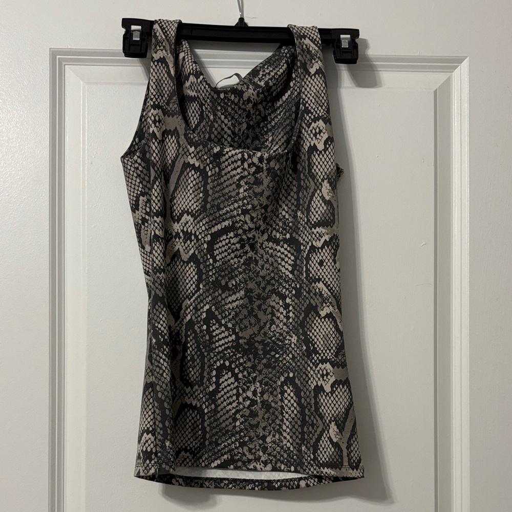 Zara Snake Print Sleeveless Top